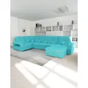 Диван модульный Yorcom Майами-4 350x97x187 см велюр цвет бирюзовый