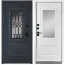 Входная дверь Foreman Ф-34 левый 205x96см цвет графит/белый матовый