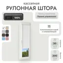 Рулонная штора блэкаут Унистайл RKRBLBEL030200, 30x200 см, цвет белый