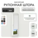 Рулонная штора блэкаут Унистайл RKRBLBEL040190, 40x190 см, цвет белый