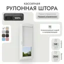 Рулонная штора блэкаут Унистайл RKRBLBEL058200, 58x200 см, цвет белый