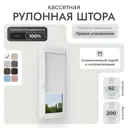 Рулонная штора блэкаут Унистайл RKRBLBEL062200, 62x200 см, цвет белый