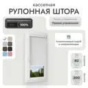 Рулонная штора блэкаут Унистайл RKRBLBEL082200, 82x200 см, цвет белый