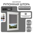 Рулонная штора Унистайл Унистайл кассетная рулонная штора - Блэкаут 66x155 см цвет серый