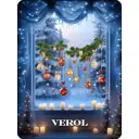 Новогодние наклейки на окно Verol Елочные игрушки Н0603 64 шт.