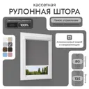 Рулонная штора Унистайл Унистайл кассетная рулонная штора - Блэкаут 80x135 см цвет серый