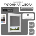 Рулонная штора Унистайл Унистайл кассетная рулонная штора - Блэкаут 86x120 см цвет серый