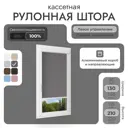 Рулонная штора Унистайл Унистайл кассетная рулонная штора - Блэкаут 130x210 см цвет серый