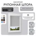Рулонная штора блэкаут Унистайл LKRBLSVS070130 70x130 см, цвет светло-серый