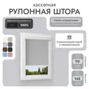 Рулонная штора блэкаут Унистайл LKRBLSVS070145 70x145 см, цвет светло-серый