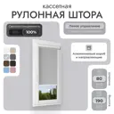 Рулонная штора блэкаут Унистайл LKRBLSVS080190 80x190 см, цвет светло-серый