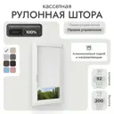 Рулонная штора блэкаут Унистайл RKRBLBEL092200, 92x200 см, цвет белый
