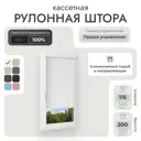 Рулонная штора блэкаут Унистайл RKRBLBEL115200, 115x200 см, цвет белый