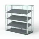 Витрина Сладость №1-РЕГ-П 90x90x40 см стекло цвет темно-серый