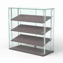 Витрина Сладость №1-РЕГ-П 90x90x40 см стекло цвет ясень анкор темный