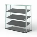 Витрина Сладость №1-О-РЕГ-П 90x90x40 см стекло цвет черный