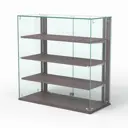 Витрина Сладость №1А-НЕО-П для выпечки 90x90x40 см стекло цвет ясень анкор темный - u31105