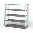 Витрина Сладость №1А-О-РЕГ-П 90x90x40 см стекло цвет ясень анкор темный