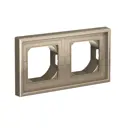 Рамка для розеток и выключателей Systeme electric ArtGallery GAL440502 2 поста цвет шампань