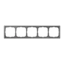 Рамка для розеток и выключателей Systeme electric ArtGallery GAL000905 5 постов цвет сталь