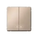 Выключатель встраиваемый Systeme electric ArtGallery GAL001253 2 клавиши цвет песочный