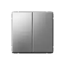 Выключатель встраиваемый Systeme electric ArtGallery GAL000917 2 клавиши цвет сталь