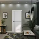 Дверь межкомнатная Dorica Модерн-28 глухая 60х200см hardflex цвет белый без замка и петель