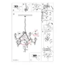 Люстра потолочная EGLO 9 ламп 27 м² цвет медный