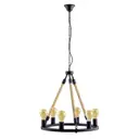 Люстра потолочная EGLO 6 ламп 20 м² цвет черный