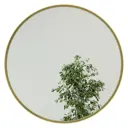 Зеркало Genglass в золотой раме настенное круглое Rauntel Gold M 80 см