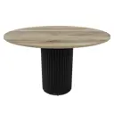 Кухонный стол круглый Genglass 120x120 см лдсп цвет чёрный