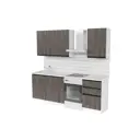 Кухонный гарнитур Стандарт/ноктюрн Герда Ноктюрн стандарт 160x212x60 см ЛДСП цвет бетон графит