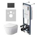 Инсталляция Am.pm SimpleFix IS114138.7441701mp с подвесным унитазом Ray и клавишей черный