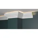 Плинтус потолочный дюропласт ударопрочный под LED подсветку Decor-Dizayn DD508 белый 4.5x7x200 см