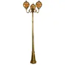 Светильник садово-парковый Feron PL3709 столб круглый 3*60W 230V E27, черное золото