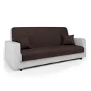 Диван раскладной Гамма Мелодия 215x100x100 см рогожка цвет шоколад/белый