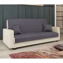 Диван раскладной Гамма Мелодия 215x100x100 см рогожка цвет серый/бежевый