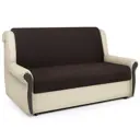 Диван раскладной Гамма Аккорд М 170x95x110 см рогожка/экокожа цвет шоколад/бежевый