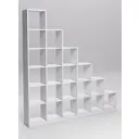 Стеллаж Лестница №2 21 секция 222x222x30 см ЛДСП цвет белый