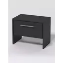 Тумба прикроватная №2 1 ящик 50x40x30 см ЛДСП цвет черный