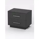 Тумба прикроватная №3 2 ящика 60x50x40 см ЛДСП цвет черный