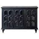 Комод-витрина Гласар Арк нуар 132х36х93 см дерево и стекло цвет черный