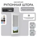 Рулонная штора блэкаут Унистайл RKRBLSVS054200 54x200 см, цвет светло-серый