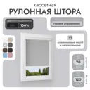 Рулонная штора блэкаут Унистайл RKRBLSVS070120 70x120 см, цвет светло-серый