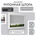 Рулонная штора блэкаут Унистайл RKRBLSVS090150 90x150 см, цвет светло-серый