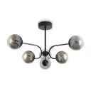 Люстра на штанге светодиодная Freya Arch Fr6178cl-l30b 10 м² теплый белый свет цвет черный