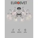 Люстра потолочная хрустальная в стиле лофт Eurosvet 70090-8 графит