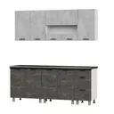 Кухня Модус Sv-мебель Н143110а 200x217x60 см ЛДСП цвет светло-серый