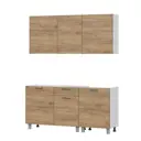 Кухня Лаванда Sv-мебель 00-00221007а 170x217x60 см ЛДСП цвет дуб крафт золотой