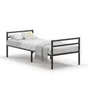 Кровать-тахта Домаклево Металика с боковинами 80x69x200 см металл цвет черный